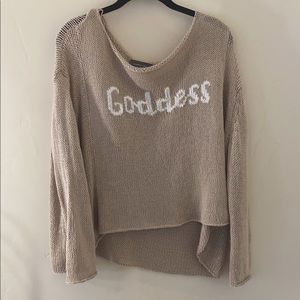 Wooden Ships ‘Goddess’ Off the Shoulder Sweater
